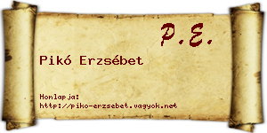 Pikó Erzsébet névjegykártya