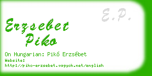erzsebet piko business card
